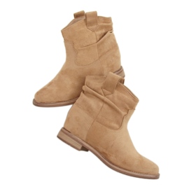 Stiefel auf einem versteckten Keil beige 1516 Beige