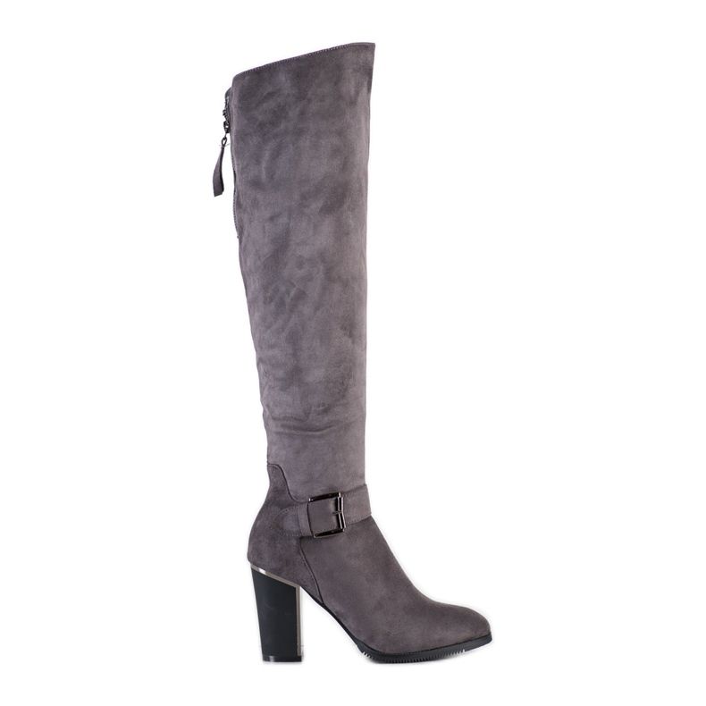 SDS Elegante Stiefel mit Schnalle grau