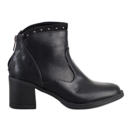 Kylie Lässige Stiefeletten mit Öko-Leder schwarz