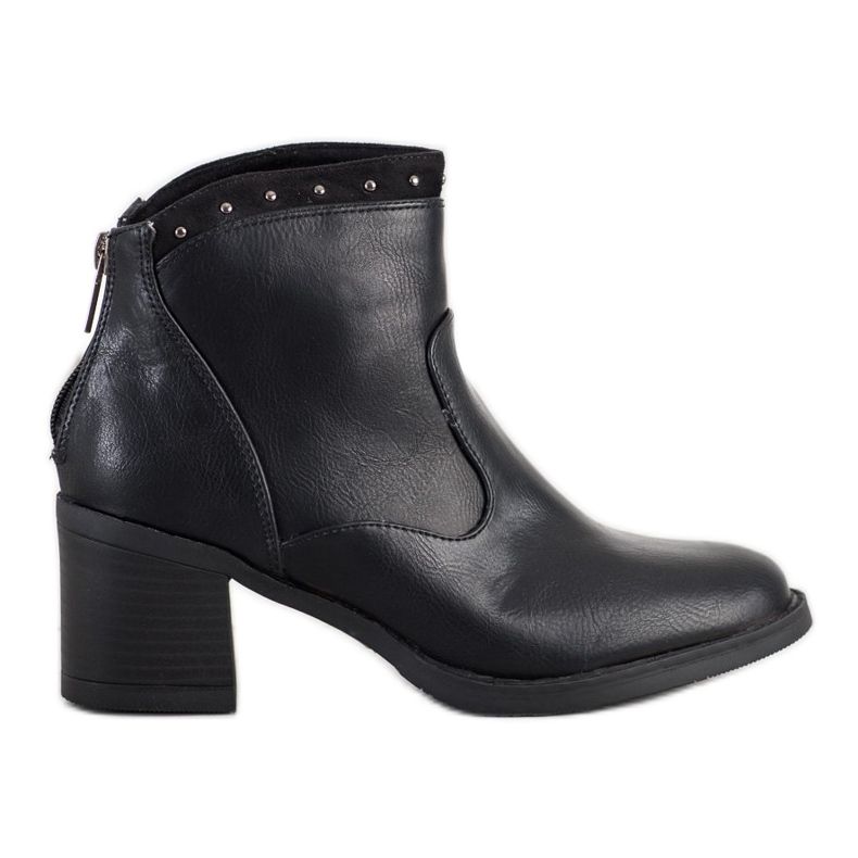 Kylie Lässige Öko-Lederstiefel schwarz