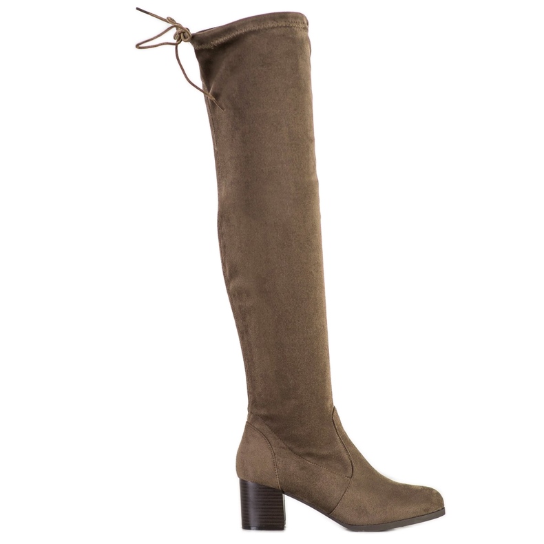 M.Daszyński Stiefel über dem Knie grün