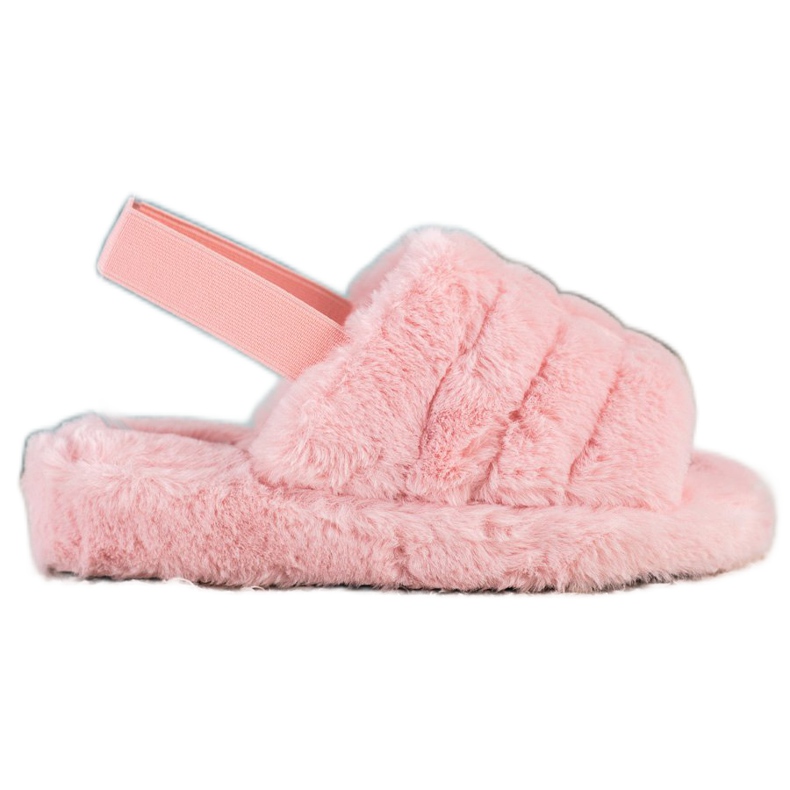 Seastar Warme Hausschuhe mit Fell rosa