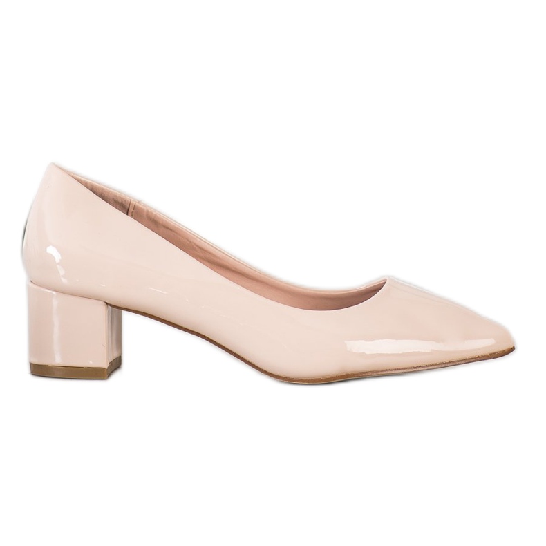 Goodin Lackierte Pumps in Spitz beige