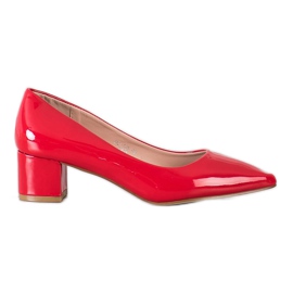 Goodin Lackierte Pumps in Spitz rot