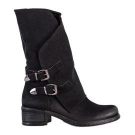 Seastar Hohe Stiefel mit Schnallen schwarz