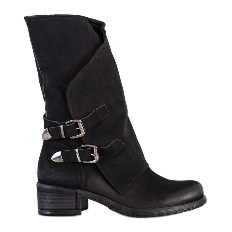 Seastar Hohe Stiefel mit Schnallen schwarz