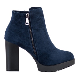 Small Swan Stiefel mit hohen Absätzen marineblau
