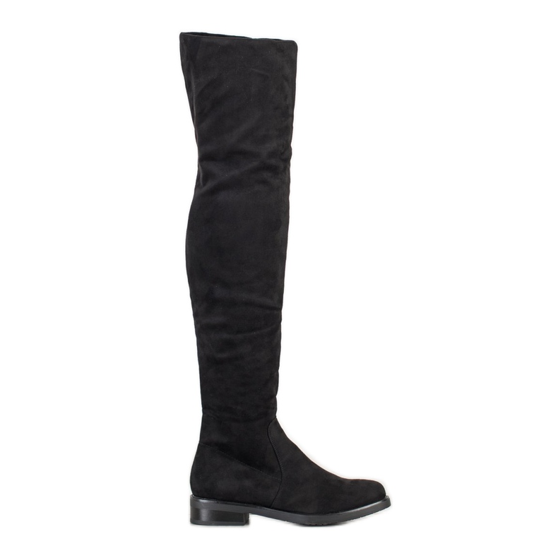 Kayla Overknee-Stiefel aus Wildleder schwarz
