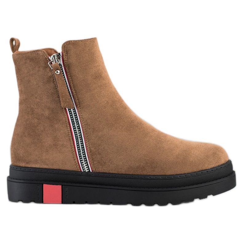 Seastar Stiefel auf der schwarzen Plattform braun mehrfarbig