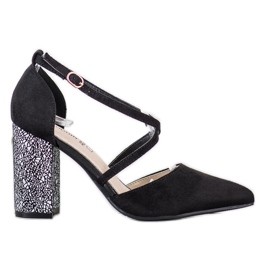 Goodin Modische Pumps auf einer Säule schwarz