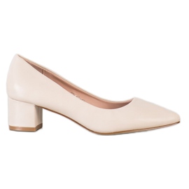 Goodin Pumps auf niedriger Säule beige