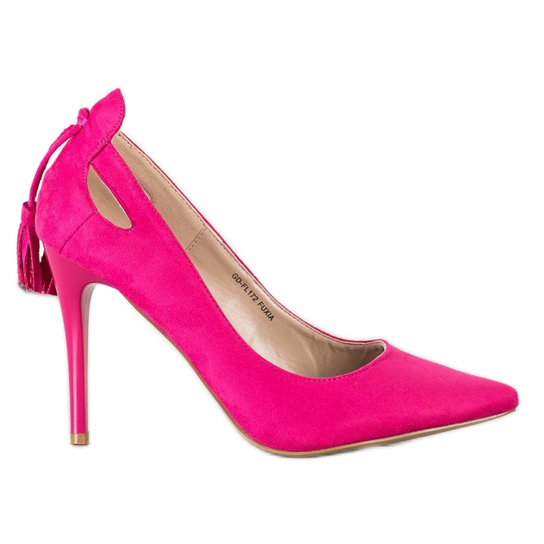 Goodin Stylische Stilettos mit Fransen rosa