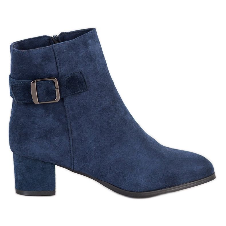 Sabatina Marineblaue Stiefel mit Schnalle