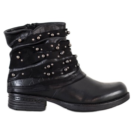 Queentina Bequeme Stiefel mit Verzierungen schwarz