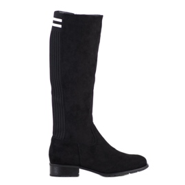 SHELOVET Bequeme Wildlederstiefel schwarz