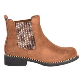 SHELOVET Stylische Chelsea-Boots braun