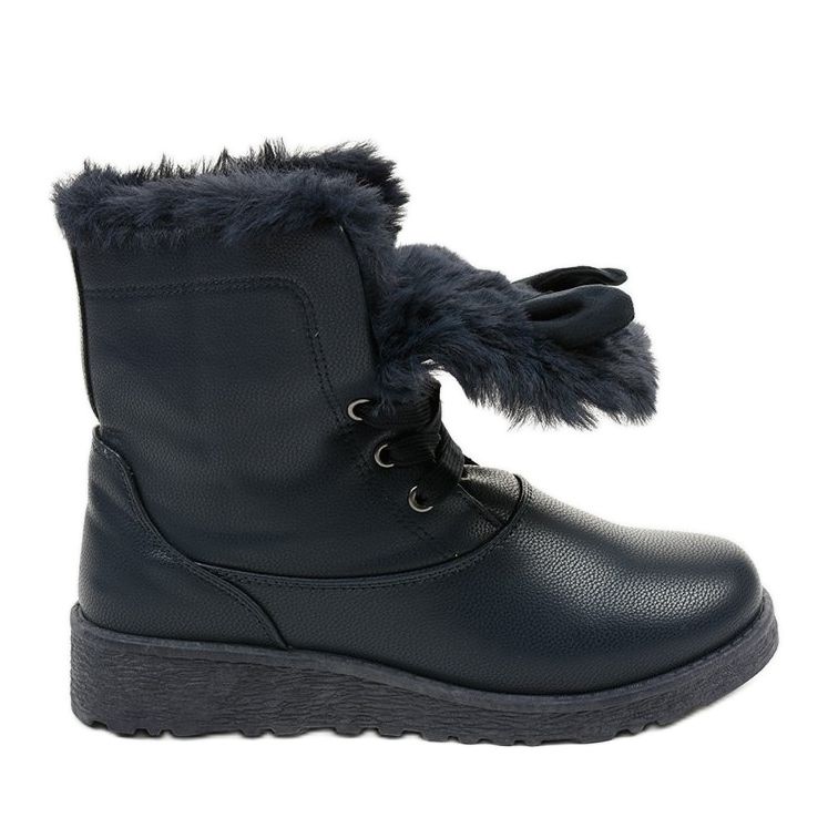 Marineblaue isolierte Stiefel von Alrindra