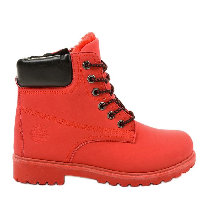 Ermington rote Schnürstiefel