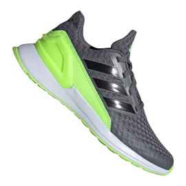 Laufschuhe adidas RapidaRun Jr FV4100 grau grün