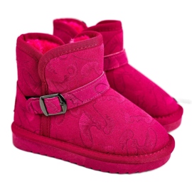 Apawwa Kinderschneeschuhe mit Fell Fuchsia Kawai pink