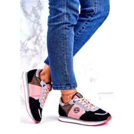 Damen Sportschuhe Turnschuhe Big Star GG274458 schwarz khaki pink grau