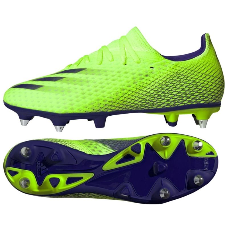 Adidas X Ghosted.3 Sg M EG8176 Fußballschuhe mehrfarbig grün