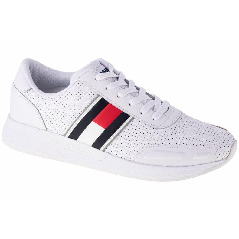 Schuhe Tommy Hilfiger Flexi Perf Leather Runner M EM0EM00580-YBR weiß