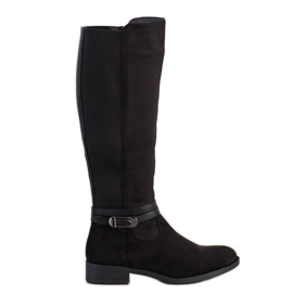 Queentina Wildlederstiefel schwarz