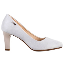 J. Star Lässige Pumps mit Absatz grau