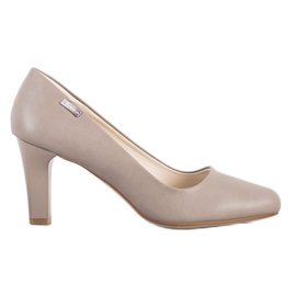 J. Star Lässige Pumps mit Absatz beige