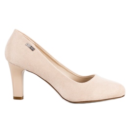 J. Star Lässige Pumps mit Absatz beige
