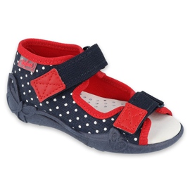 Befado Kinderschuhe 342P028 weiß rot navy blau