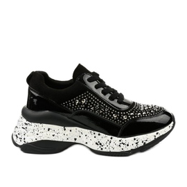 Schwarze Sneaker aus Öko-Leder-Wildleder Quijor