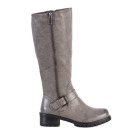 Sixth Sense Stiefel mit Schnalle grau