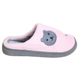 Bona Warme Slipper von Teddy Bear rosa grau