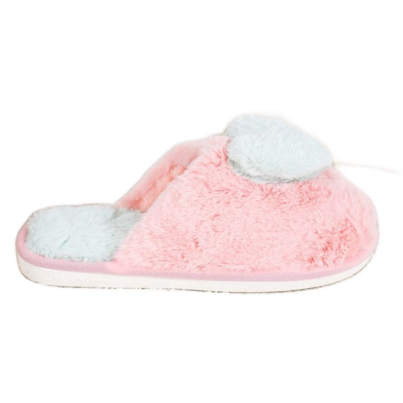 Bona Hausschuhe mit Herz rosa grau