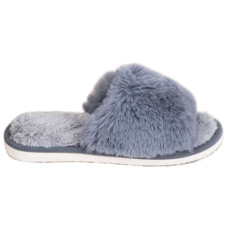 Bona Hausschuhe mit Fell grau