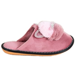 Bona Hausschuhe mit Zirkonia rosa