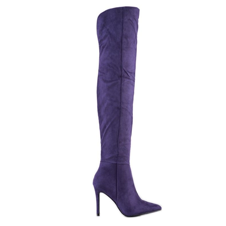 Small Swan Sexy Stiefel mit hohen Absätzen violett