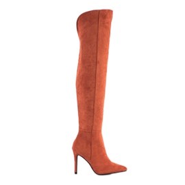 Small Swan Sexy Stiefel mit hohen Absätzen orange