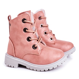Kinder-Trapperstiefel mit Fell gewärmt Pink Mia rosa