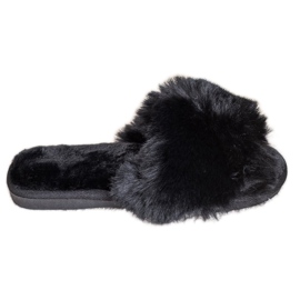 Bona Stilvolle schwarze Hausschuhe