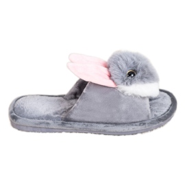 Bona Hasenpantoffeln grau