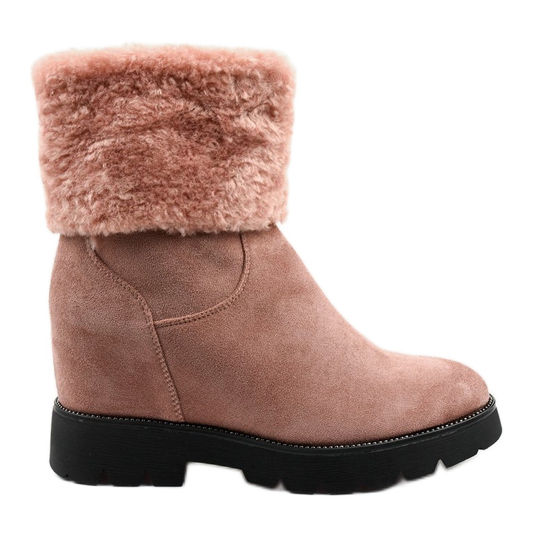 Bodri rosa Wildleder isolierte Stiefel