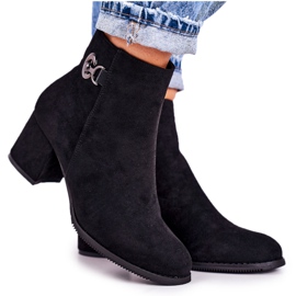 PJ1 Klassische Warme Stiefel für Damen mit Absatz Schwarz Success