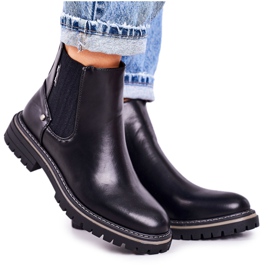 PJ1 Warme Chelsea Boots für Damen Black Traveller Boots schwarz
