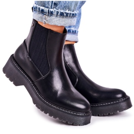 PJ1 Damen Stiefeletten Jodhpur Stiefel auf einer Gummisohle Voyager Black schwarz