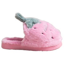 Bona Erdbeer Hausschuhe rosa grün