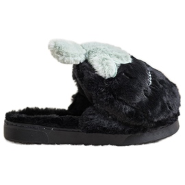 Bona Erdbeer Hausschuhe schwarz grau