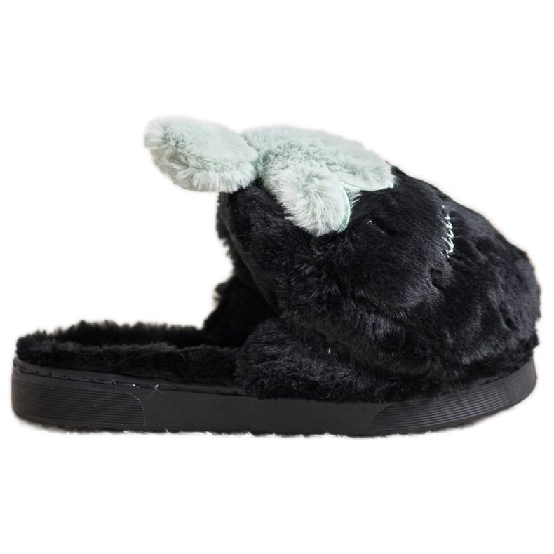 Bona Erdbeer Hausschuhe schwarz grau